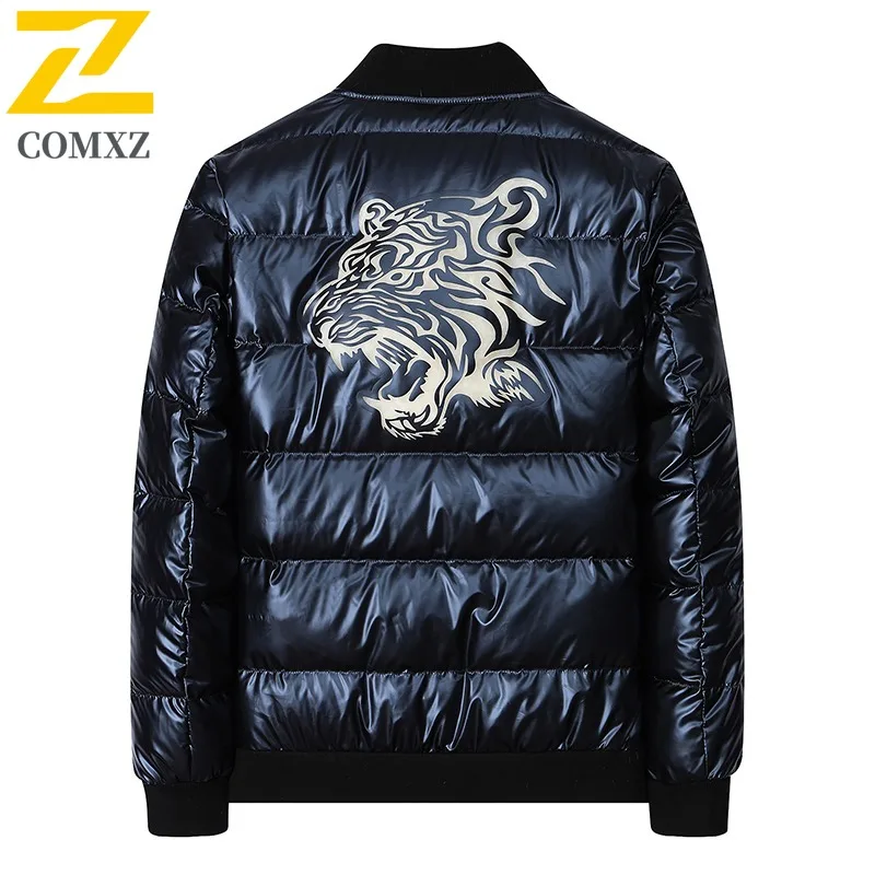 Men's Vintage Puffer Jacket Waterproof Windproof Down Alternative Coat American Style Motorcycle Outerwear Fit Outdoor Sports