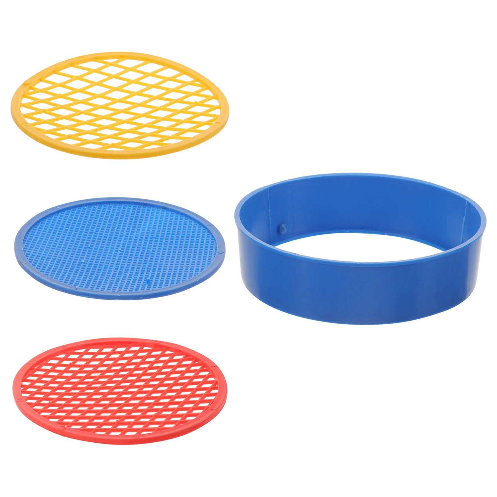 

3 set 3 Sets Sieve Soil Sifting Mesh Kit 1 Frame Plastic Sifter Garden Tool Lightweight Durable Soil Separator