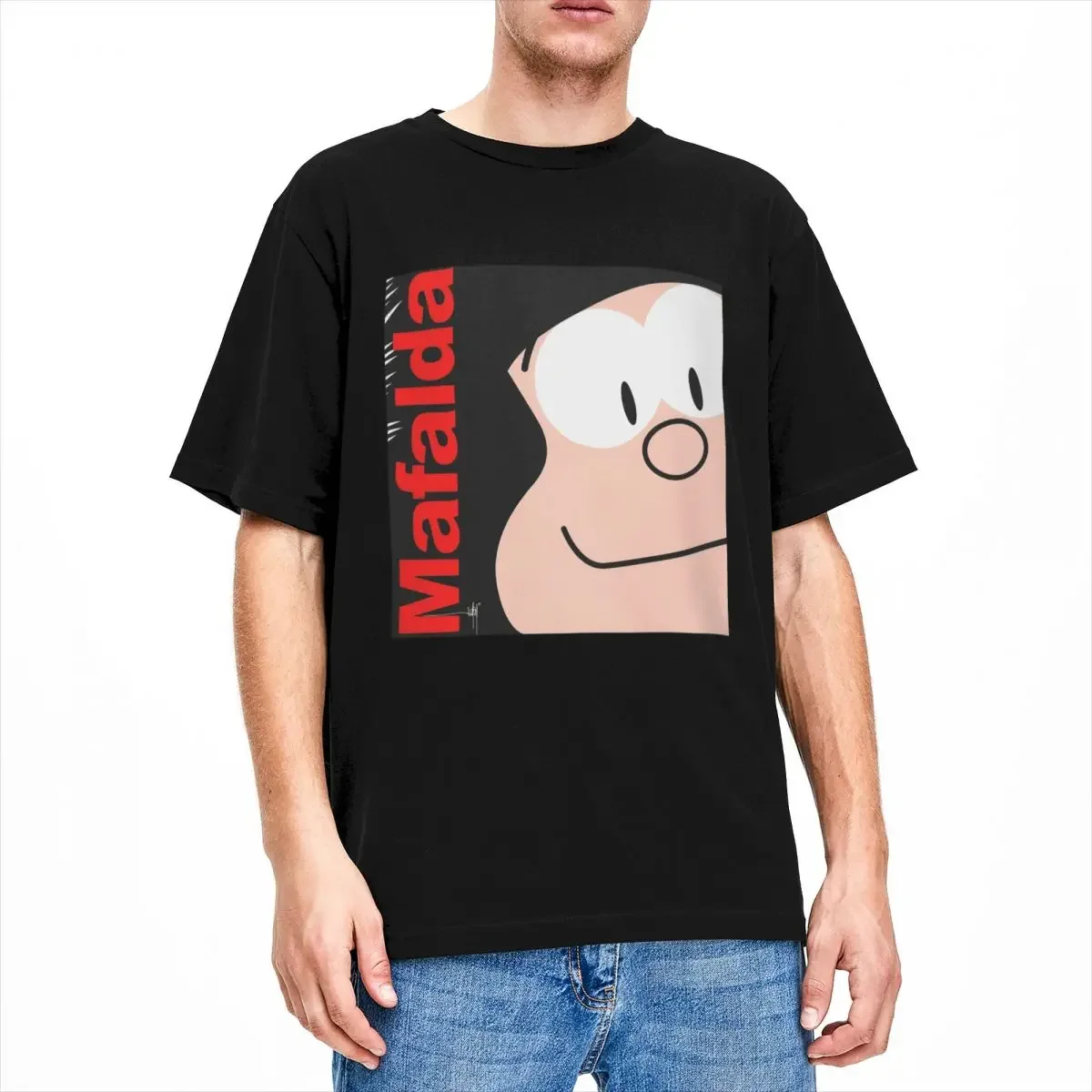 Mafalda Comics Human for Men Women T Shirts Cartoon Stuff Crazy Tee Shirt Short Sleeve O Neck T-Shirt 100% Cotton Plus Size Tops