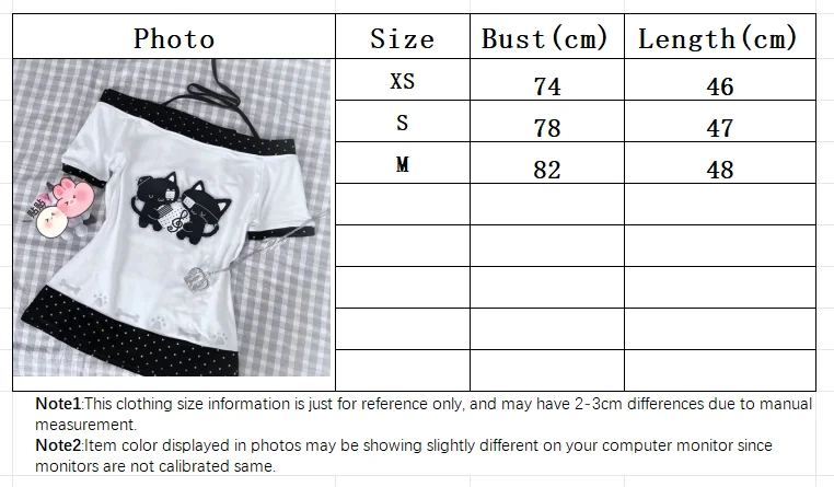 Japanisches süßes Kawaii Cartoon Polka Dot Print T-Shirt für Damen, locker geschnitten, lässig, Kontrastfarben, niedliche Grafik-T-Shirts, Y2k Ästhetik-Oberteile, neu – Detail 1