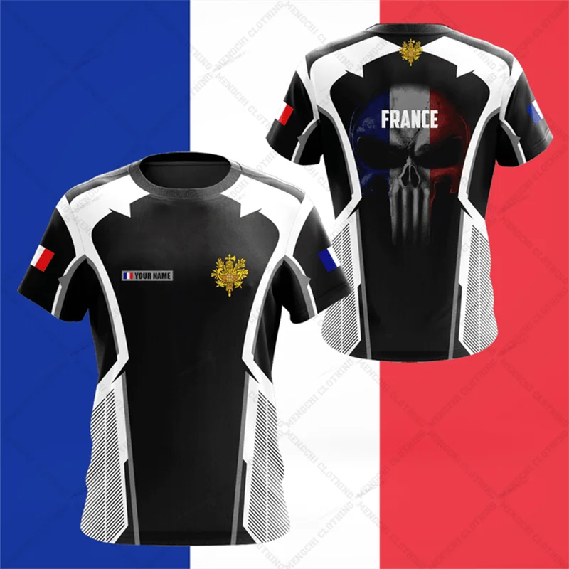 France Emblem Personalized Unisex T-shirts Summer Loose Oversized Tees Men Women Kids Casual Short Sleeve Tops Cool Sportswear