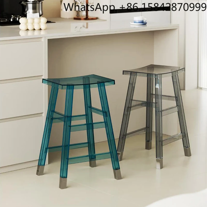 Nordic creative designer transparent bar stool