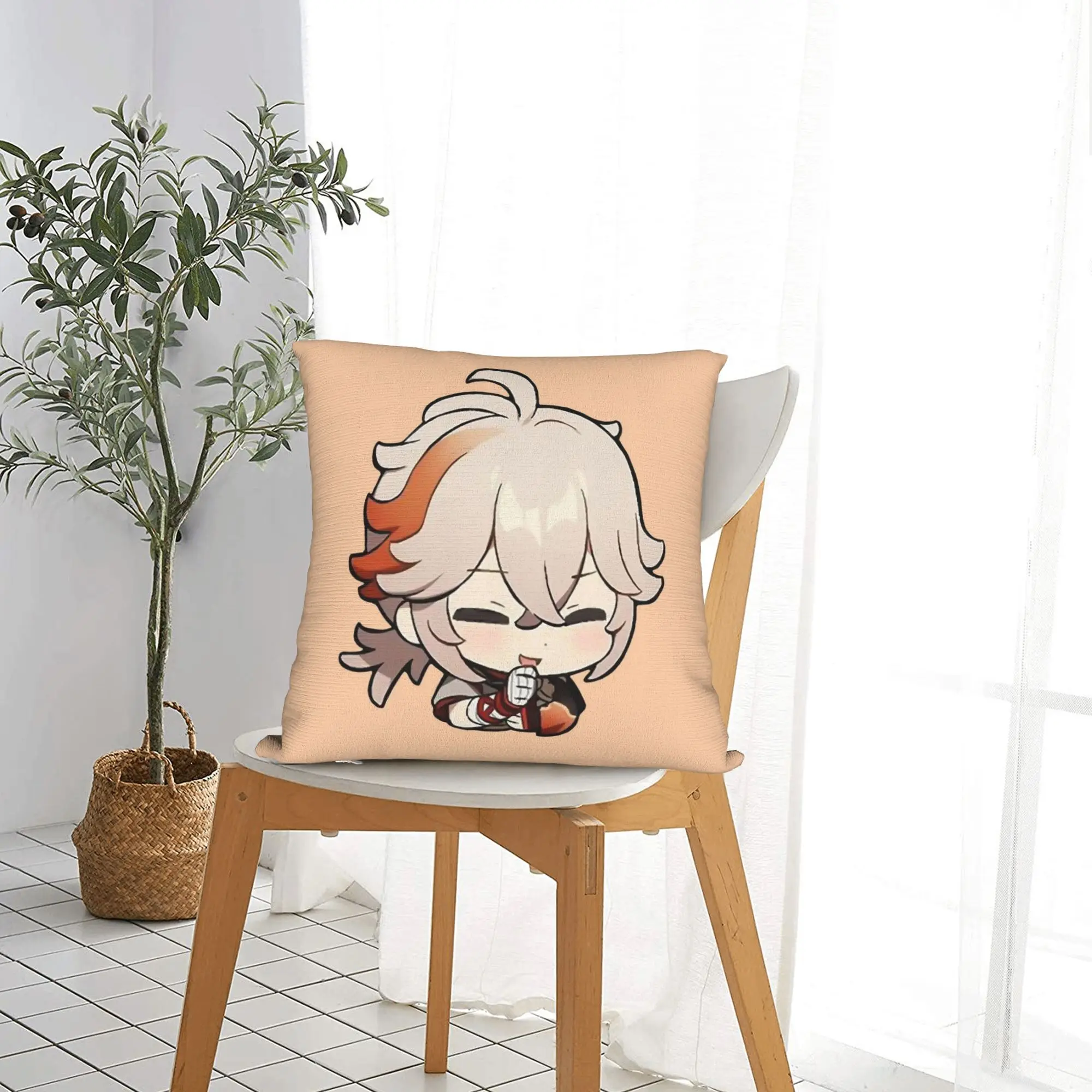 Kaedehara Kazuha Genshin Impact Pillowcase Soft Cushion Cover Decoration  Throw Pillow Case Cover Home Square
