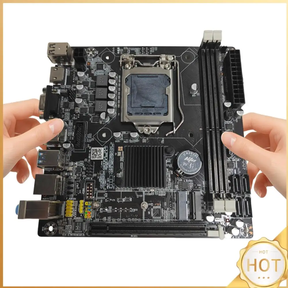 Placa-Mãe Desktop H61S LGA 1155 para PC, Placa Principal DDR3 com M.2 NVME