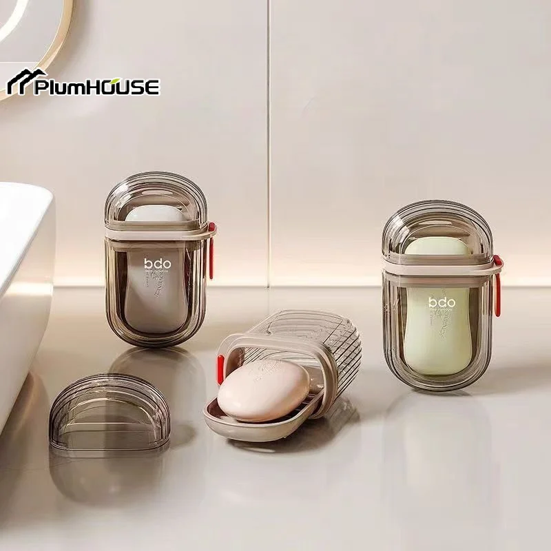 Travel Soap Box With Lid Sealed And Drainable Portable Small Soap Dish For Business Trip Soap Storage Holder Bathroom Supplies