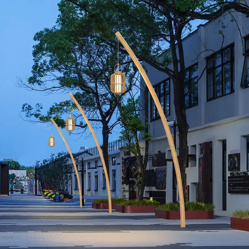 

Imitation bamboo decorative street lamp scenic pole lamp solar garden lamp