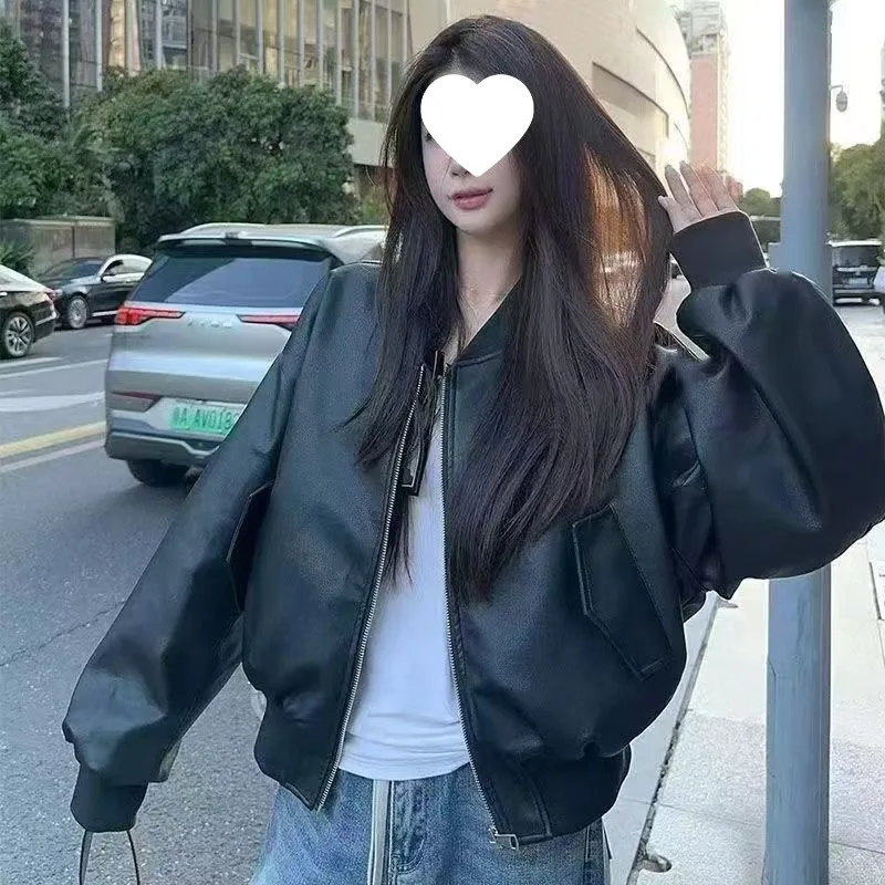 

Baseball Jackets Grey With White Sleeves Womens Spring Tassels Metal Korean Style Fleeced Jogging Zippers Fuzzy Comfortable Air
