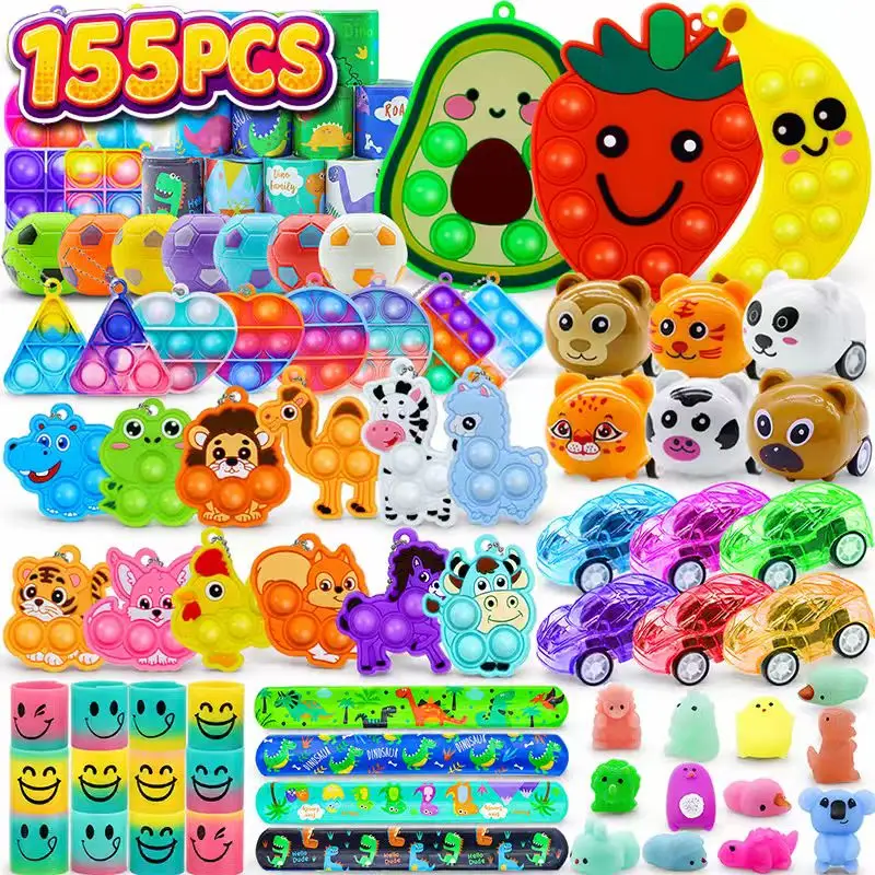 155pcs-pop-party-favor-toys-for-kids-fidgot-goodie-bag-stuffers-treasure-box-toys-pinata-filler-gifts-classroom-prize