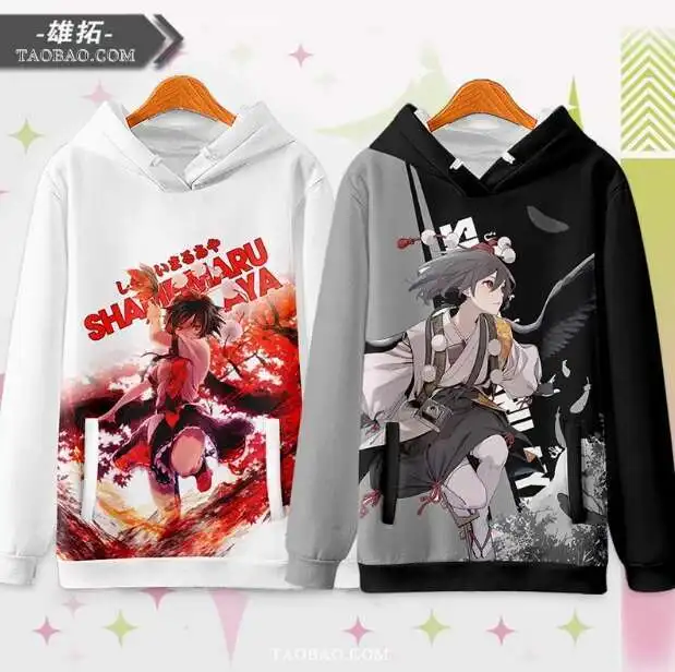 

Anime Touhou Project Shameimaru Aya Hooded Hoodie Cosplay Autumn Winter Men Women Coat Loose Jacket Tops anime
