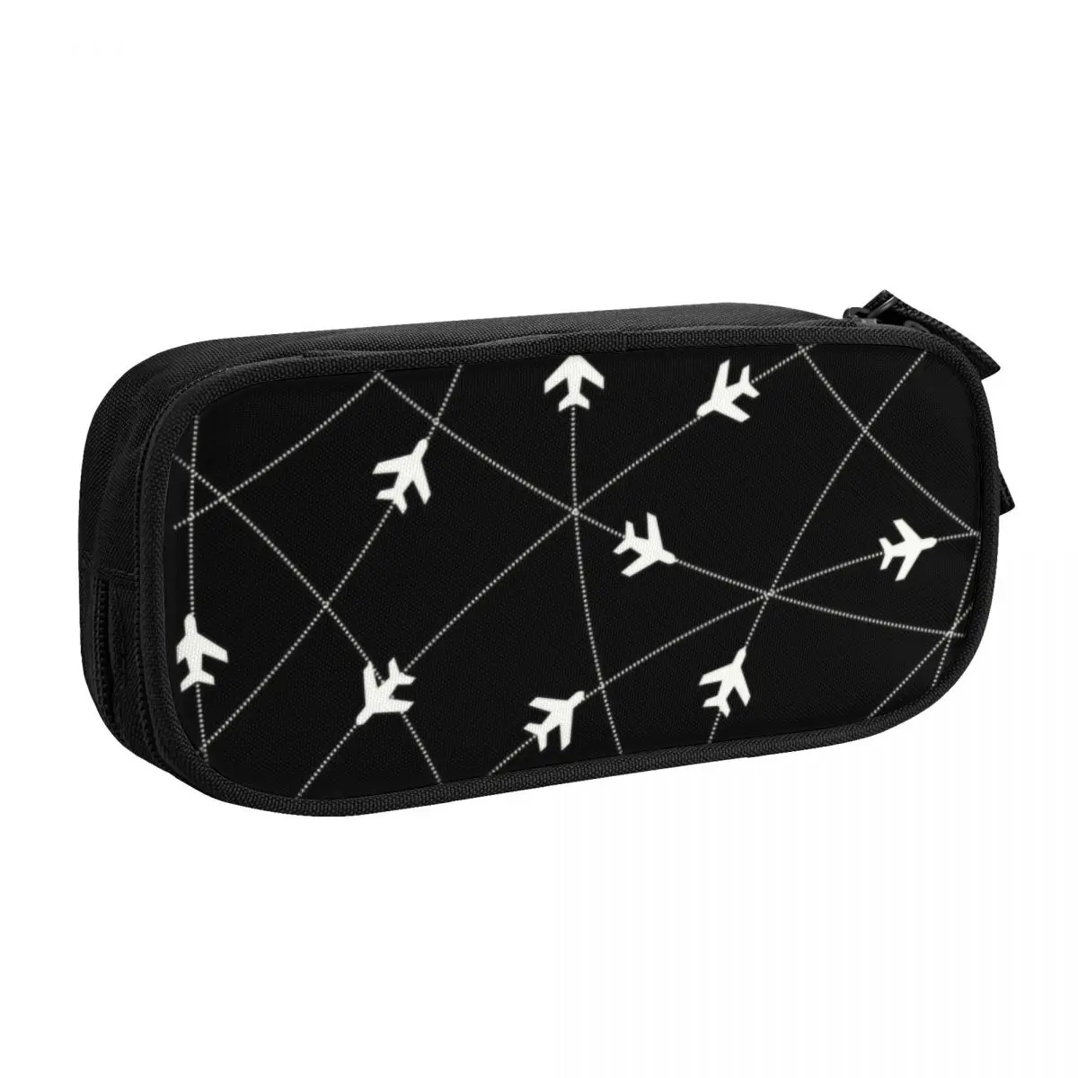 Custom Air Traffic Controllers Cute Pencil Cases Large Capacity Fighter Pilot Aircraft Pencil Bag Pouch Students Stationery
