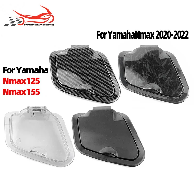 UPGRADE Side Pocket Cover Charger Waterproof Cap For Yamaha Nmax v2 nmax125 nmax155 2020-2022 Tool Box Storage Cover Lid ABS