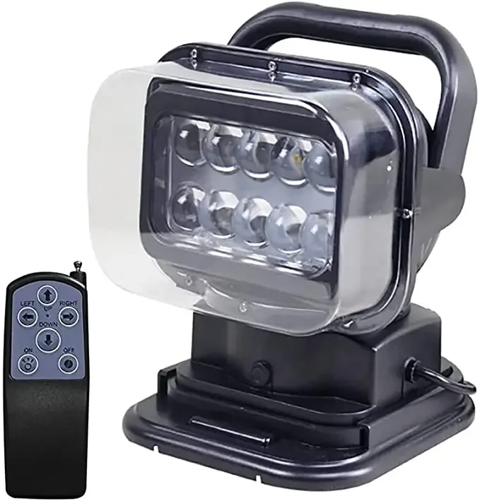 

Professional LED Remote Control Spotlight Offroad Truck Car Boat Rotary 50W 360 Degree Led Searching Light