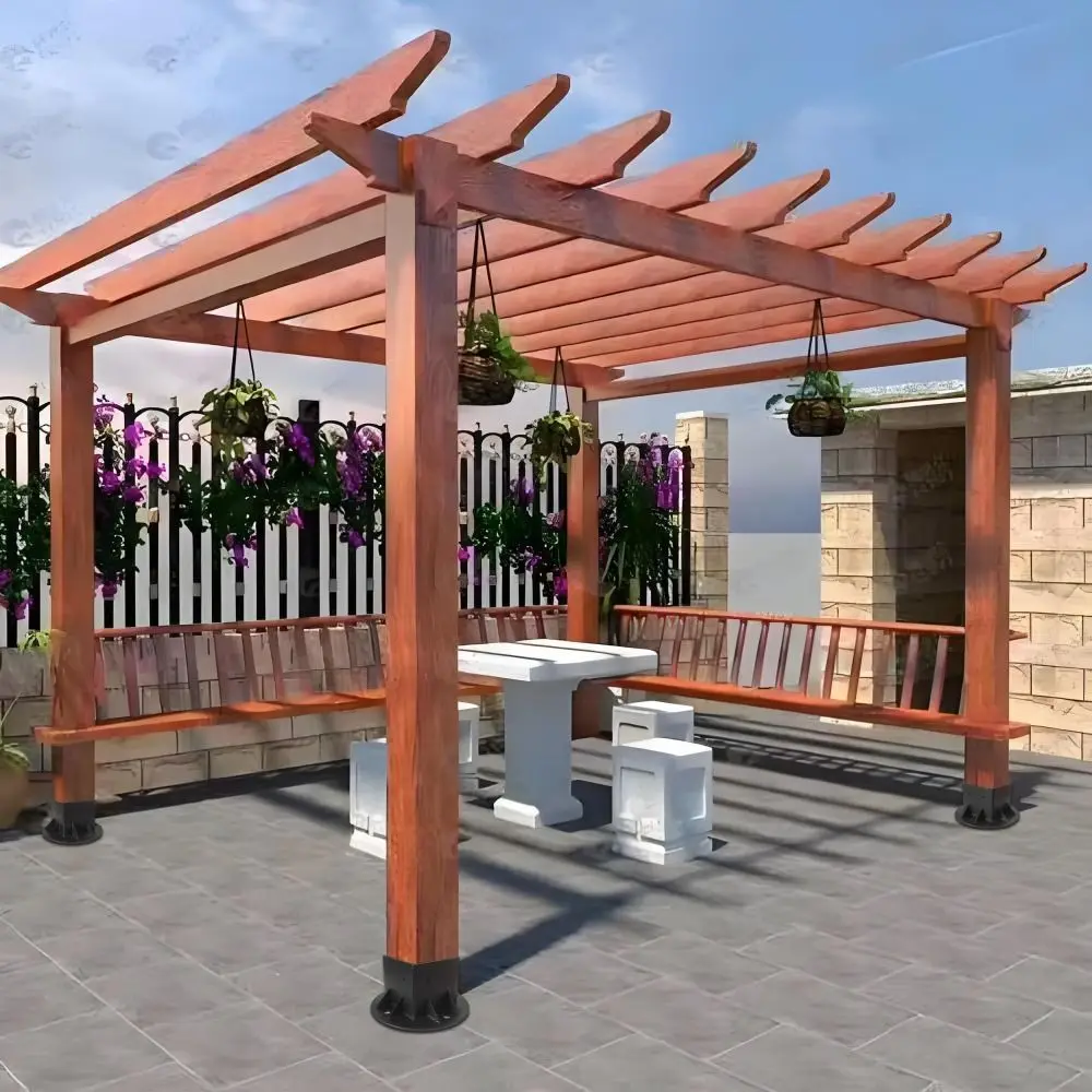 

2 шт., устойчивый к ржавчине кронштейн для перголы, прочный 2X2, квадратный фланец для ограждения, сверхмощный прочный металлический конструкция