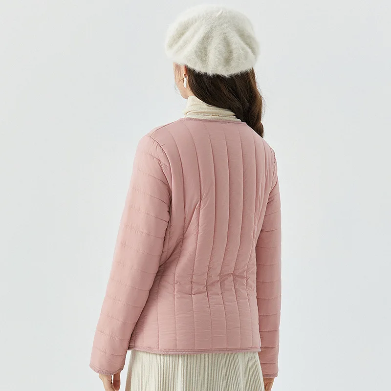 Nueva moda mujer Color sólido Simple básico Casual moda forro polar abrigos acolchados de un solo pecho ropa femenina Parkas Tops