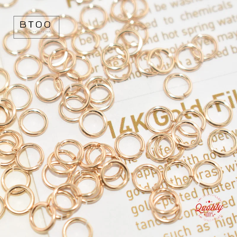 14K Gold Filled Open Jump Rings 14K Gold Split Ring For Making DIY Jewelry Findings