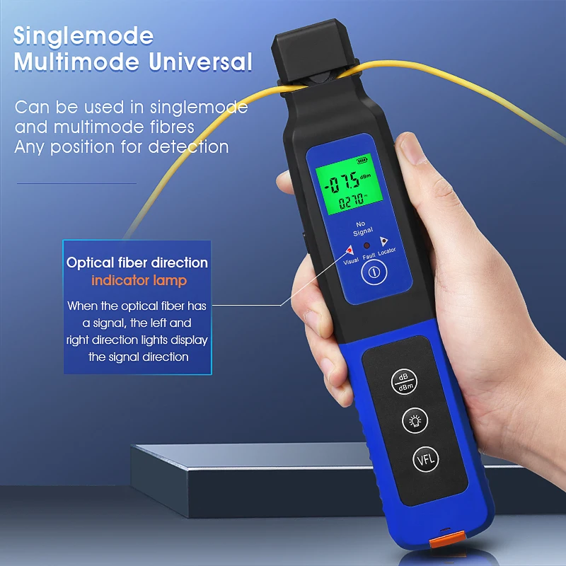 Imagem -03 - Comptyco Aua-c40 Identificador de Fibra Óptica Recarregável Iluminação Led Embutida 10mw Visual Fault Locator Tester de Fibra Óptica