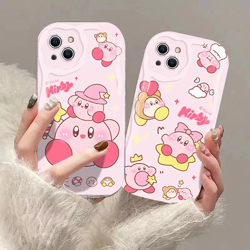 Stars K-Kirby 3D Wave Case For OPPO Realme 12 11 10 9 8 7 7i 6 5 Pro Plus C67 C55 C31 C35 C11 C12 C15 C20 C21Y Cover