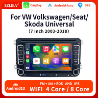 7 Inch Android 13 Auto Carplay Radio GPS For VW Volkswagen VW Multivan Scirocco Transporter und MultivanT5 T6 WiFi Car Player