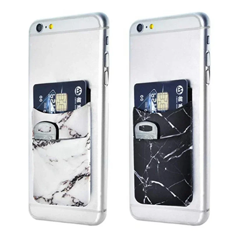 1 قطعة رقيقة النساء الرجال الهاتف الخليوي معرف حامل بطاقة الائتمان غطاء من السيليكون الحقيبة الخلفية ملصق سليم المحفظة حامل البطاقة #4