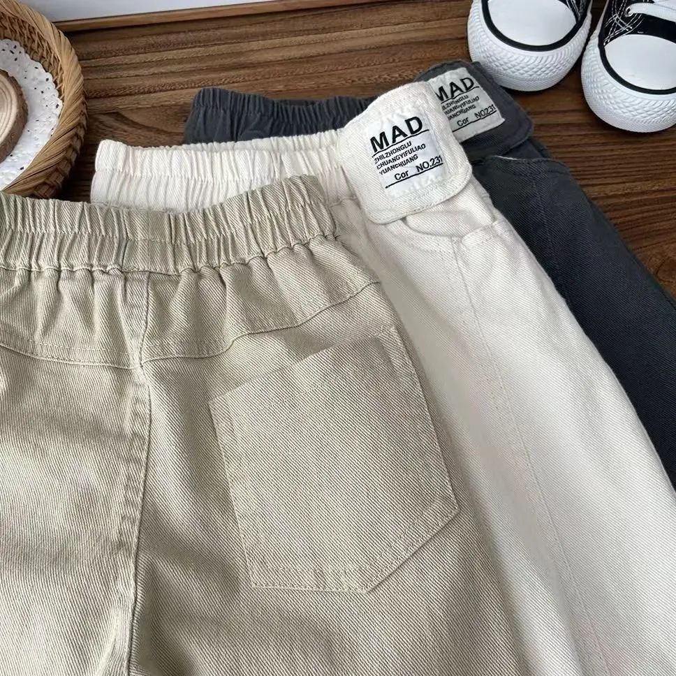 New Spring Autumn Boys Pants 2-10 Years Loose And Comfortable Casual Long Trousers For Kids Children Birthday Present