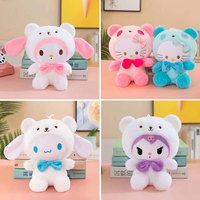 25cm Kawaii Sanrio Plush Doll Tos Hello Kitty My Melody Kuromi Anime Cinnamoroll Cartoon Animal Stuffed Decoration Gift For Kids
