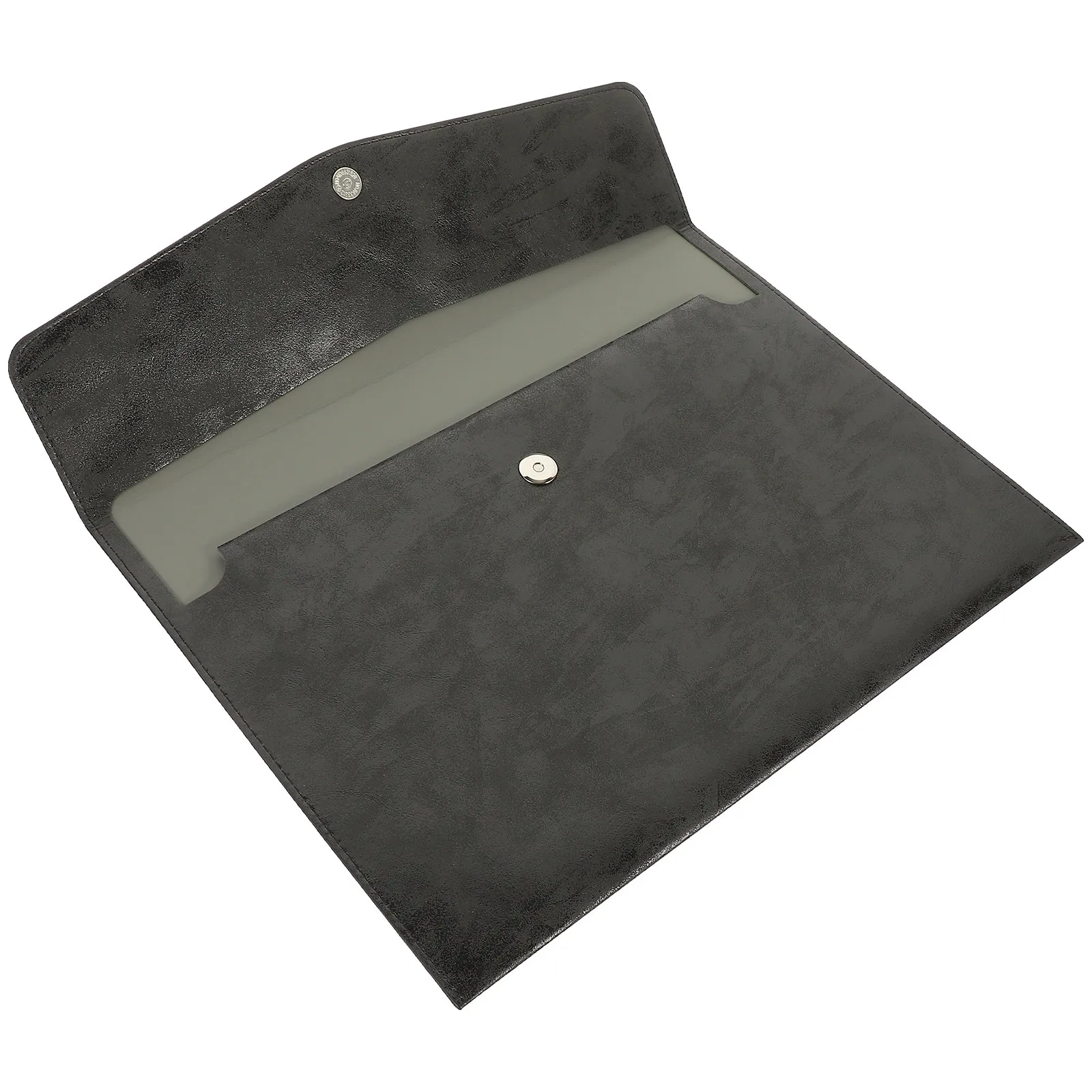Snap Closure A4 PU Document Holder File Folder for Office School Travel Organizing Letters Statements Photos Cards Secure