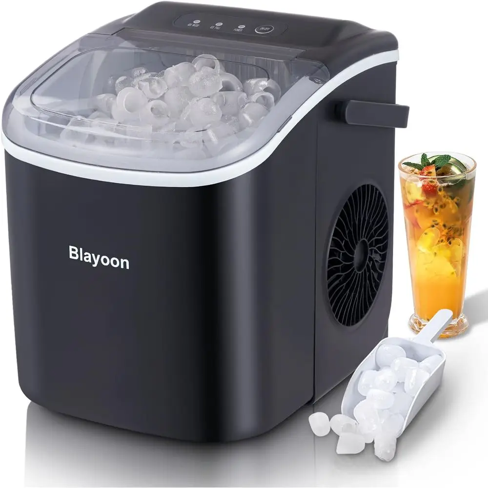 Ice Maker Countertop, Portale hine l-Cleaning, Portale Cue Maker with Scoop and asket, Cue Maker or Home Kitchen