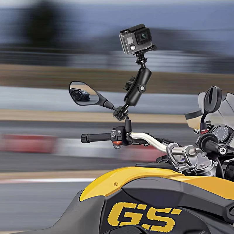 1 inch Ball Head Adapter Mount Motorcycle Handlebar Clip Bracket for GoPro Insta360 DJI Osmo Nano Action 6 Cameras Accessories