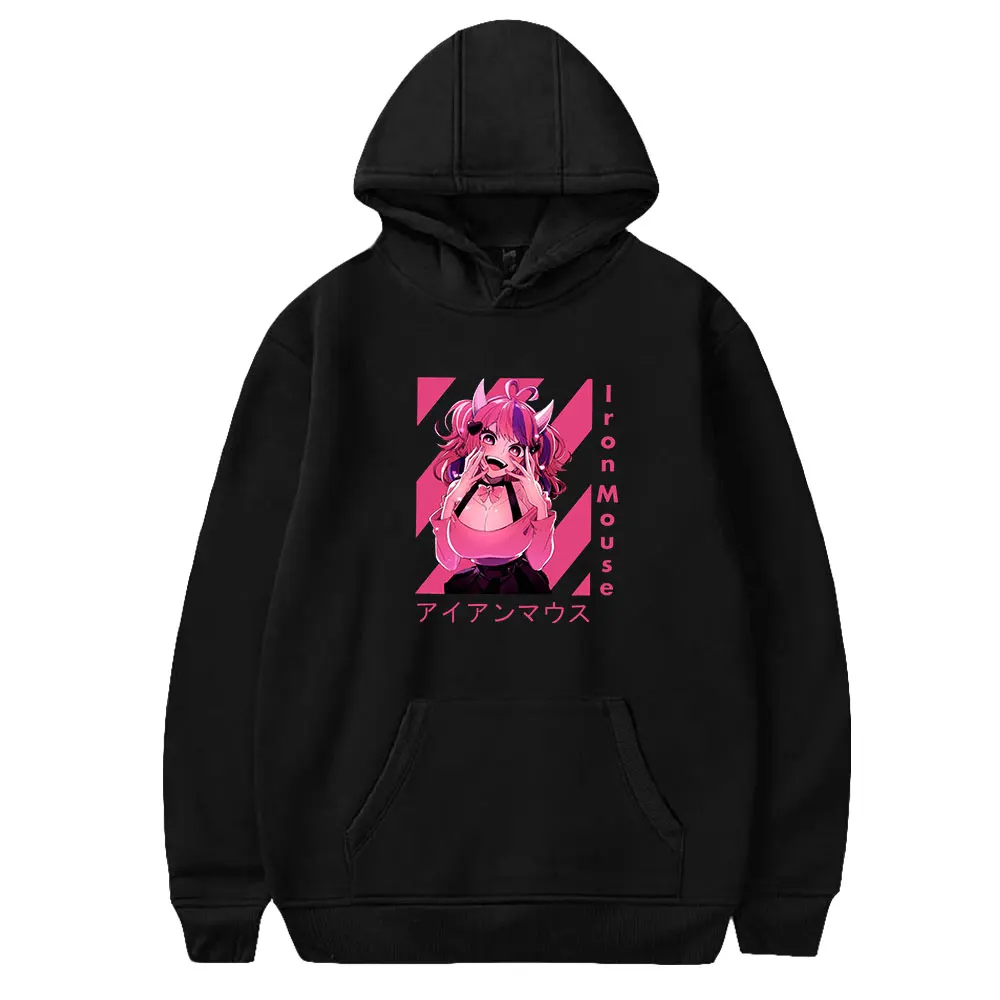 Hololive VTuber Ironmouse Hoodie Long Sleeve Men Women Sweatshirt Harajuku Streetwear Casual Style Anime Clothes