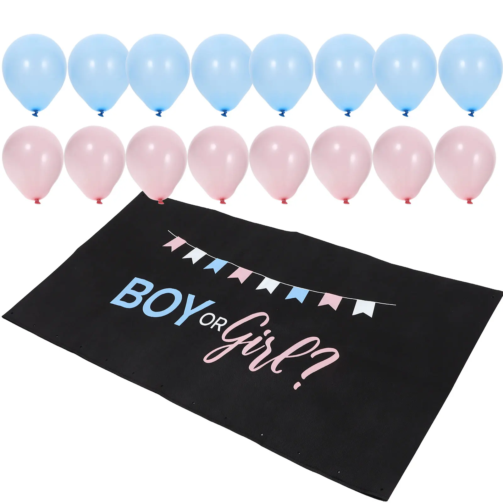 

12 Latex Balloons Gender Reveal Baby Shower Supplies Blue Pink Non Woven Fabric Set Balloon Decoration Prop