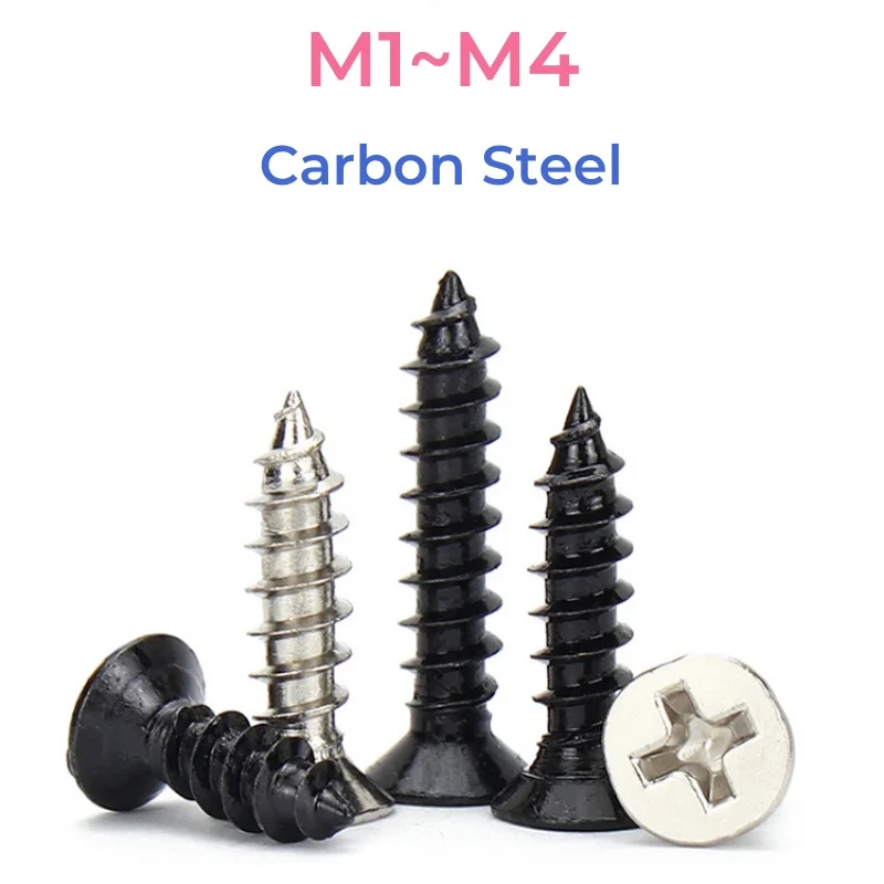

Nickel Plated Black Zinc Carbon Steel Cross Phillips Flat Countersunk Head Self-Tapping Wood Screws