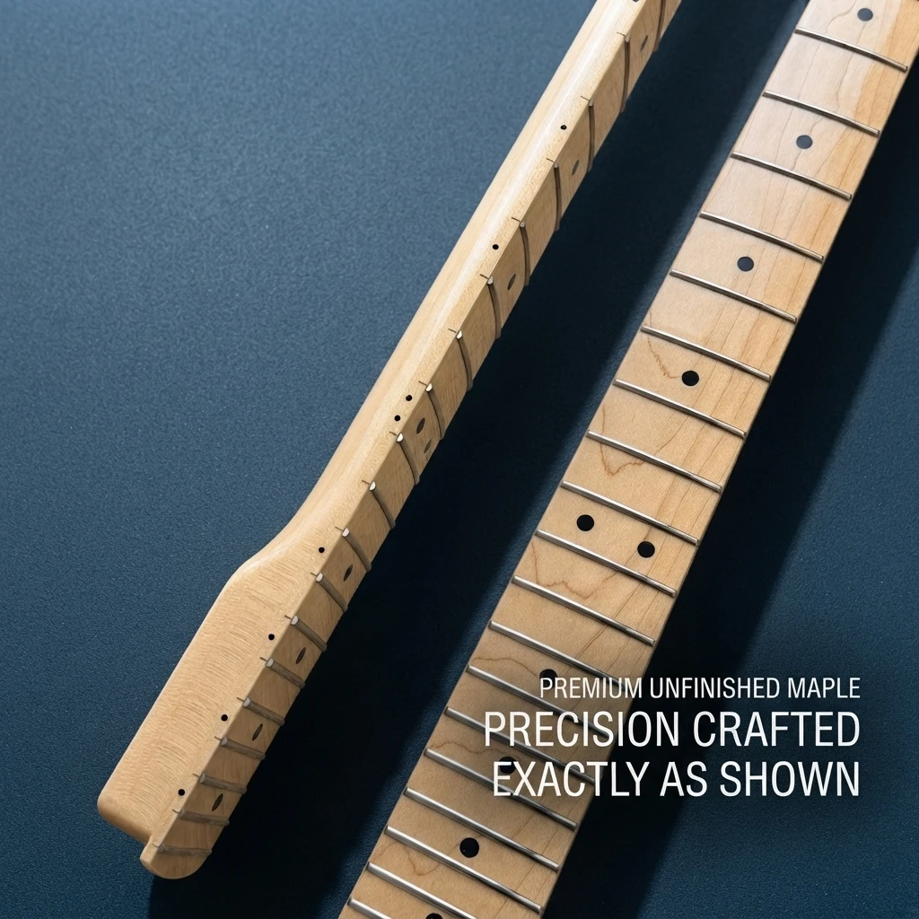ST Style Big Headstock Guitar Neck 22 Fret Maple Fingerboard 255 Scale Custom Replacement Electric Basswood Body Solid