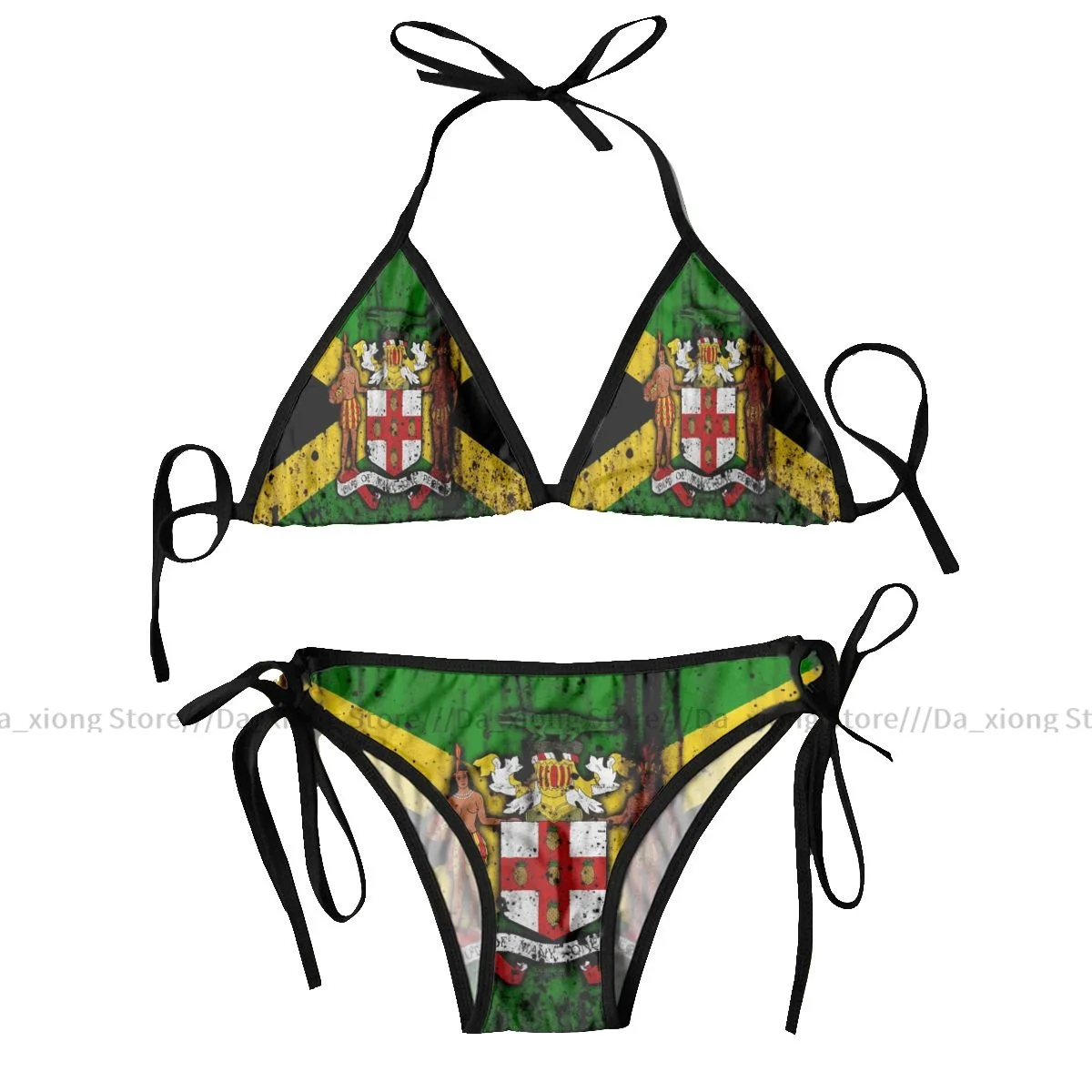 

Bikini Set Swimwear Women Swimsuit Sexy Push Up Swimming Bathing Suit Jamaican Kingdom Flag Beachwear Summer Brazilian