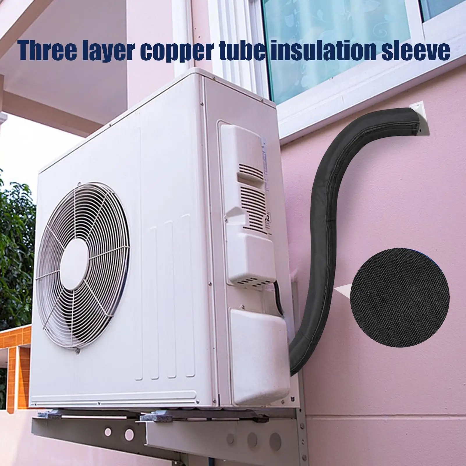 ثلاث طبقات HVAC أنبوب نحاسي سترة عازلة مكيف الهواء خرطوم العادم ظلة أكسفورد القماش المحمولة غطاء غبار العزل