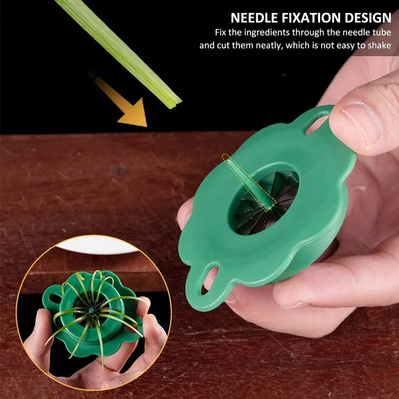 Easy Slicer Shredder New Green Onion Plum Blossom Cut Green Onion Wire Drawing Superfine Vegetable Shredder Kitchen Accessories