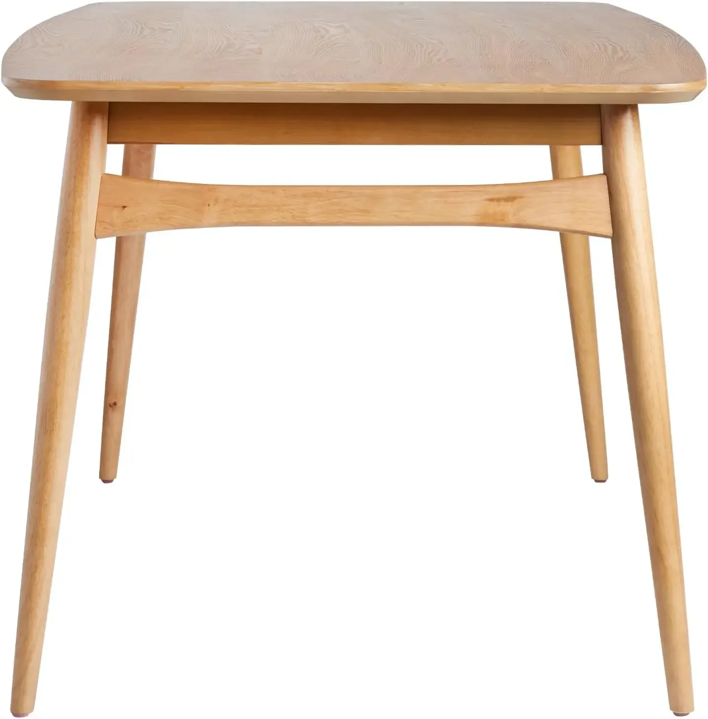 Table à manger à pieds coniques en bois massif, table moderne du milieu du siècle, 59 po, anglais ennuyeux, nouveau