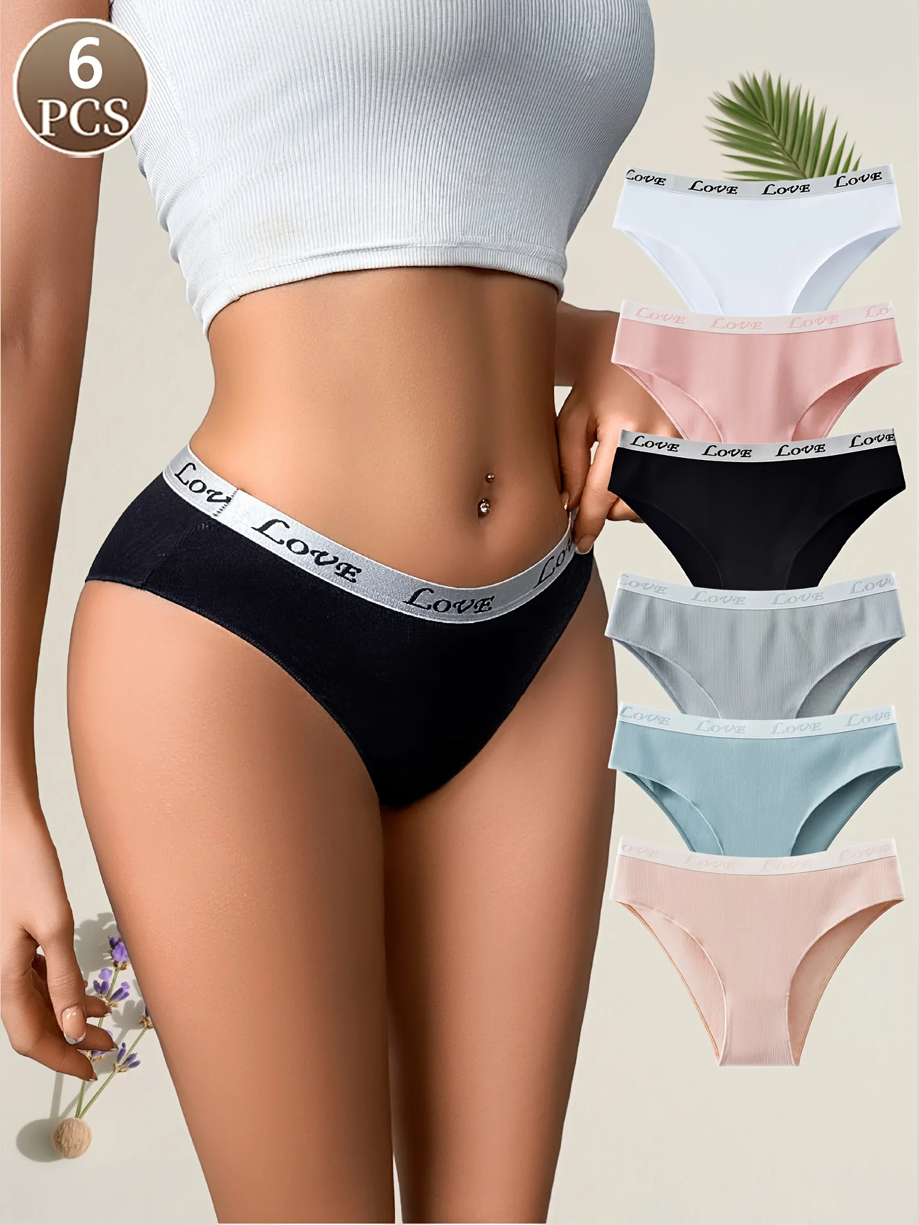 

6 шт. женские трусы с серебряными блестками, модные и сексуальные буквы, женское повседневное спортивное нижнее белье с мягким и удобным м