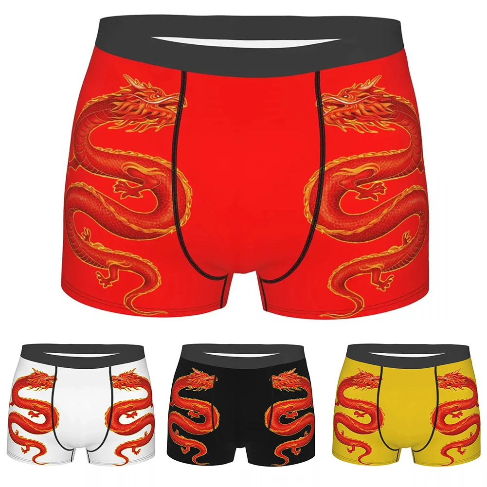 ملابس يومية بوكسر مطبوع عليه تنين راحة يومية طوال الموسم مناسبة تنطبق على الرجال حالة جديدة تمامًا للاستخدام اليومي #6