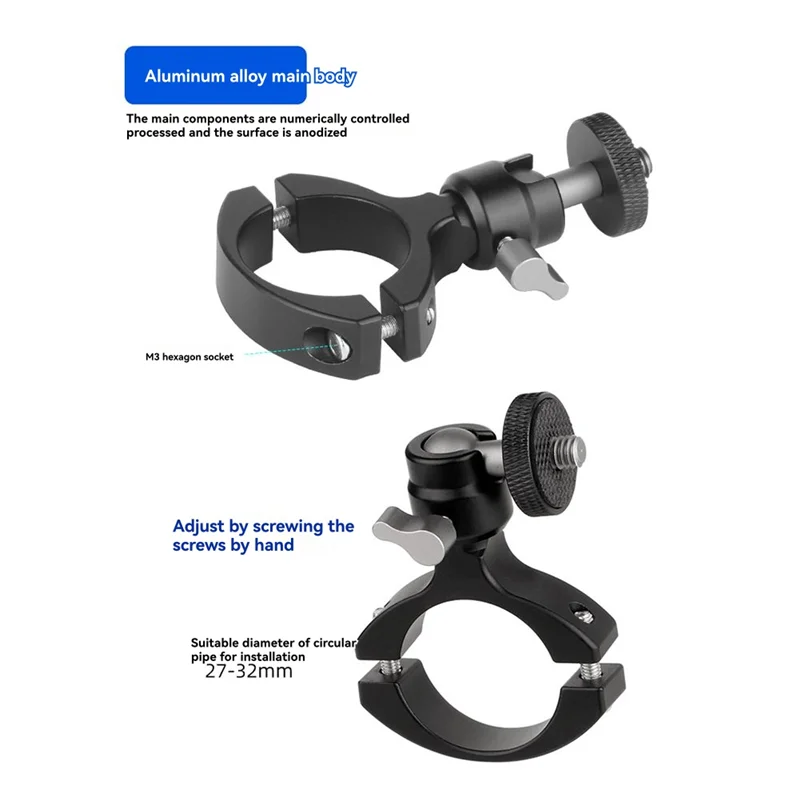 ABJF-GOPRO Kit de suporte para câmera Interface 1/4 Suporte para selfie para fotografia de celular para câmera GOPRO