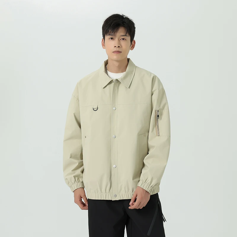 New Young Spring Autumn And Winter Versatile Baseball Collar Jacket Men Loose And Casual Korean Edition Fashion Thin Coat