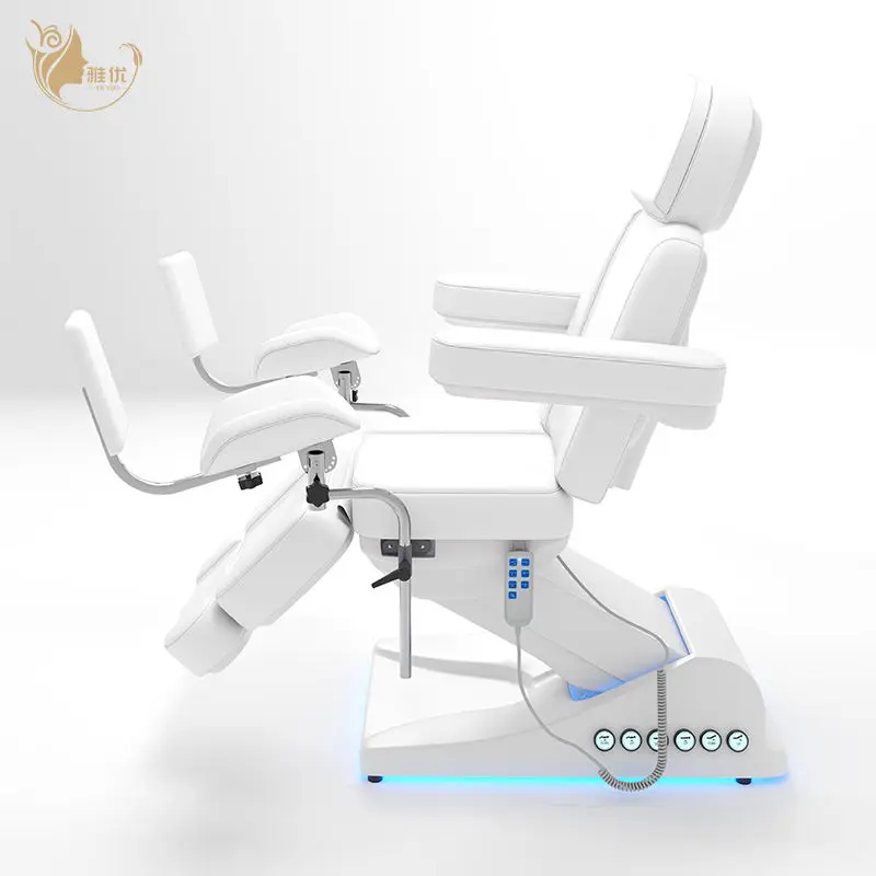 Electric Hydraulic Massage Bed With Metal Frame And Synthetic Leather Upholstery For Salon Spa Therapy