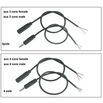 30CM 1M 3,5mm 3-pólový 4-pólový jack DIY kabel pro sluchátka AUX pro opravu sluchátek Náhradní drátový kabel DIY D1 10 nejlepší prodej 3,5mm jack 4pólový - №8