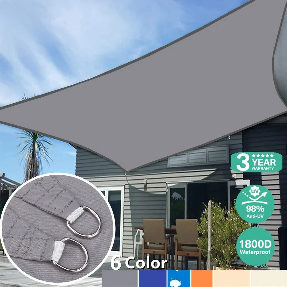 

5x4M/4x6M Waterproof Large Sun Shelter Sunshade Protection Outdoor Canopy Garden Patio Pool Shade Sail Awning Camping Shade Net