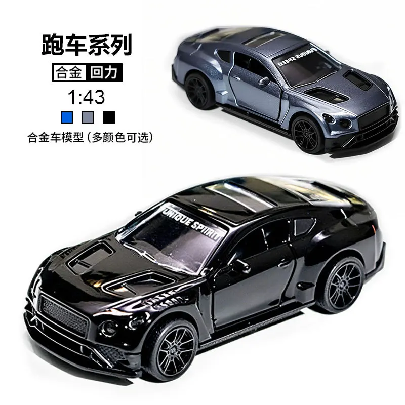 

1:43 Scale Diecast Alloy GT Sports Car Model with Open Doors & Pull-Back Mechanism Collectible Gift for Car Enthusiasts