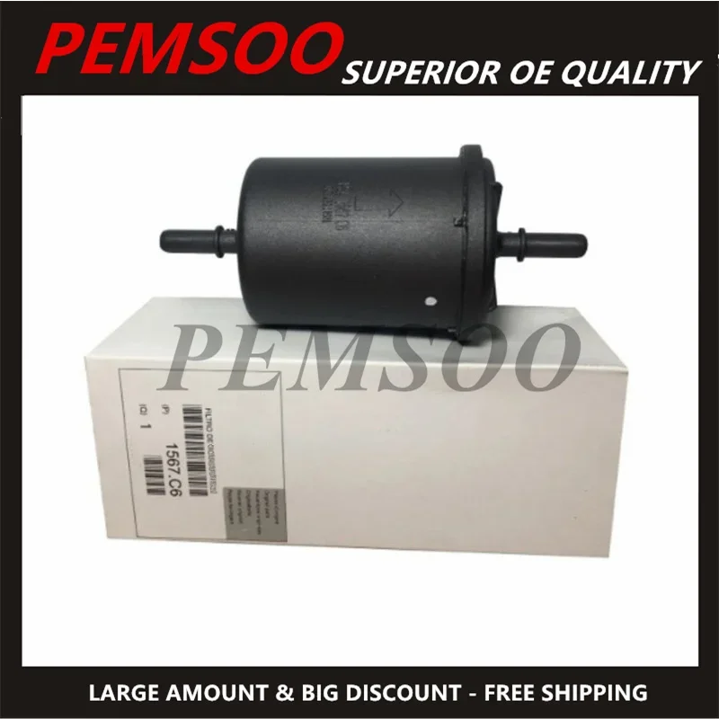 Fuel Filter 1567C6 for Peugeot 206/205/306/307/207/301/208/3008/4008/5008 for Citroen Elysee/C2/C1/C3/C4/C5/C8/C6 Gasoline Filte