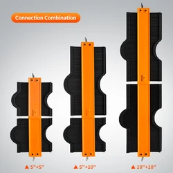 ONKEL.J Brand Connection Contour Gauge Profile Tool Alloy Adjustable Lock Edge Shaping Wood Measure Ruler Tiles Meethulp Gauge