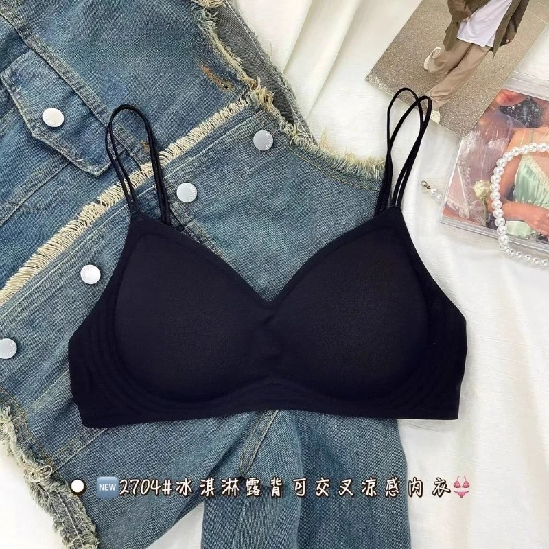 حمالة صدر صيفية بدون ظهر مع أشرطة قابلة للتحويل - حمالة صدر غير مرئية متقاطعة من الخلف، كوب رفيع رائع يدعم المضادة للانزلاق للنساء #6