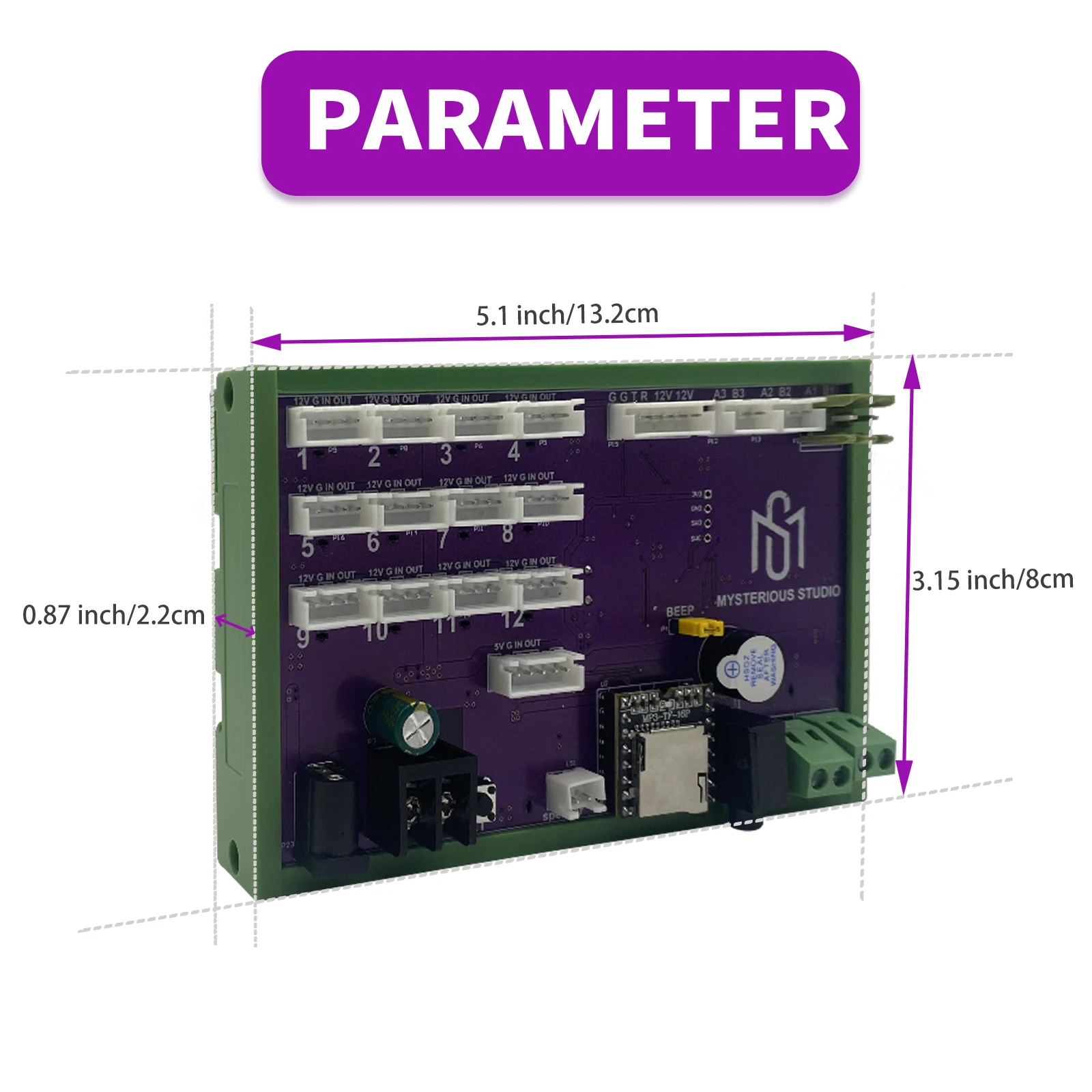 Accessoires de Salle d'Évasion Contrôleur Programmable, Circuit Imprimé Unique, 12 Ports avec Boîtier de Protection pour Jeux d'Évasion Réels