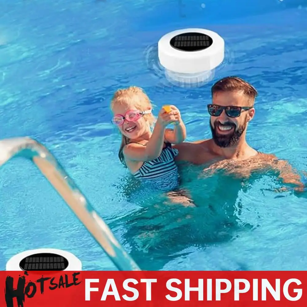 

Поплавок хлора для бассейна на солнечной батарее с красочным светом IP68, водонепроницаемый дозатор хлора для бассейна, для 3-дюймовых таблеток
