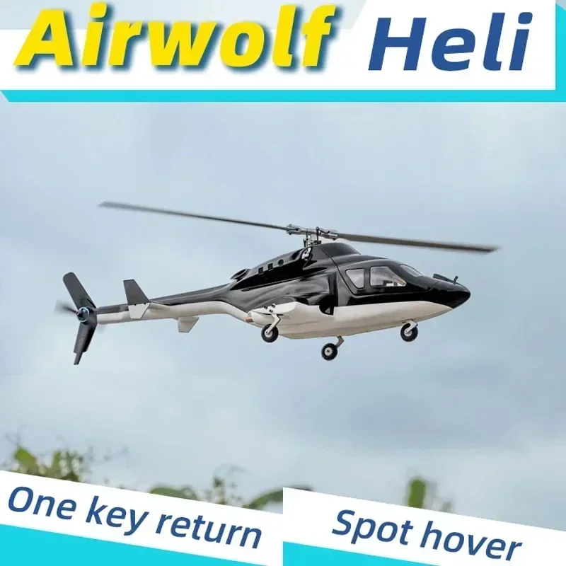 

Airwolf Flying Wolf Likeness Real Machine Rc Simulation Model Airplane Helicopter H1 With Gps Positioning One-key Return Home Fw